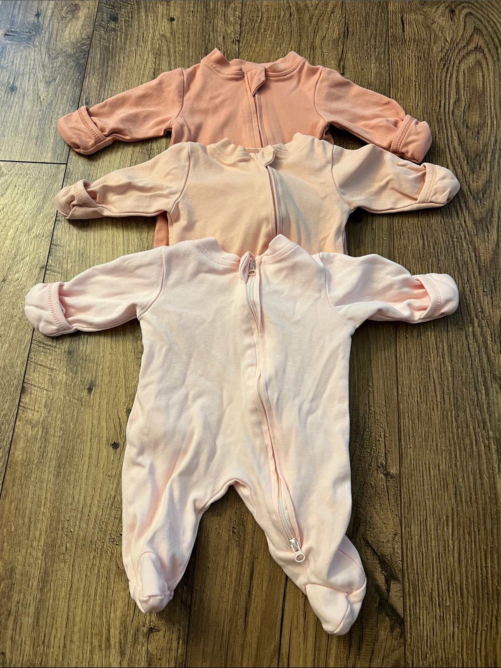 Aablexema Baby Organic Cotton Pajamas 2 Way Zipper Preemie One Piece Outfits